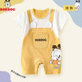 Cotton baby suit with short sleeves