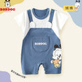 Cotton baby suit with short sleeves