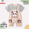 Cotton baby suit with short sleeves