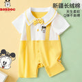 Cotton baby suit with short sleeves