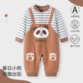 Cotton baby suit with short sleeves