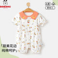 Cotton baby suit with short sleeves