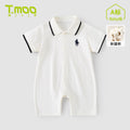 Cotton baby suit with short sleeves