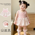 Cotton baby suit with short sleeves